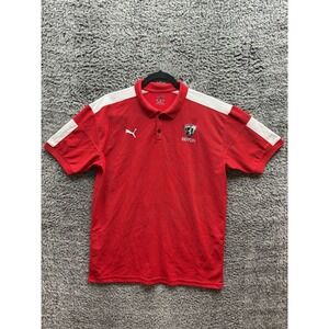 Puma Scuderia Ferrari Style Motorsport Jacquard Polo‎ Shirt Red Mens Size XXL
